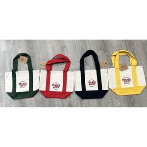 Genuine Trader Joe's mini canvas  tote bags set of All 4 Colors New with Tags